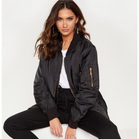 Active USA Jackets & Blazers - ACTIVE USA women's navy blue bomber jacket Size medium military
